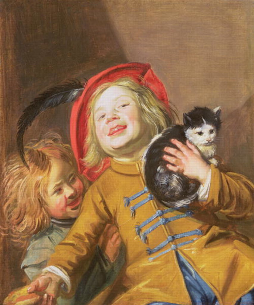 Detail of Laughing Children with a Cat, 1629 by Judith Leyster