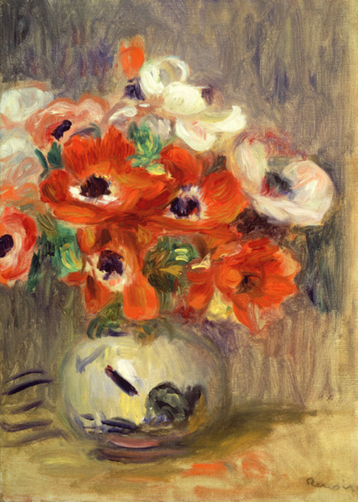Detail of Anemones by Pierre Auguste Renoir