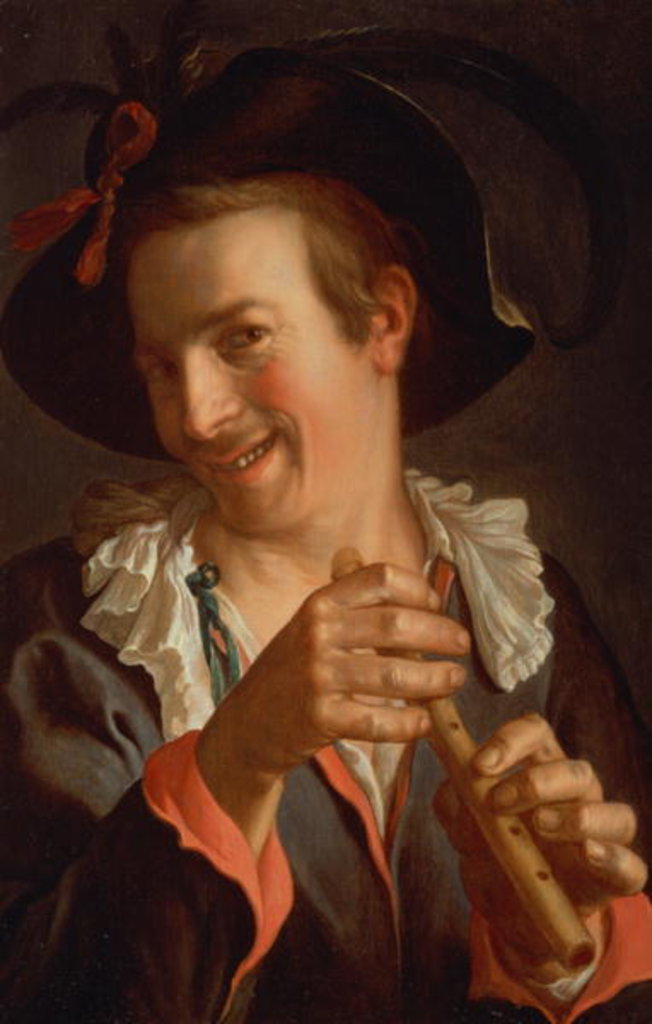 Detail of A Jester holding a Flute, 1623 by Peter Wtewael