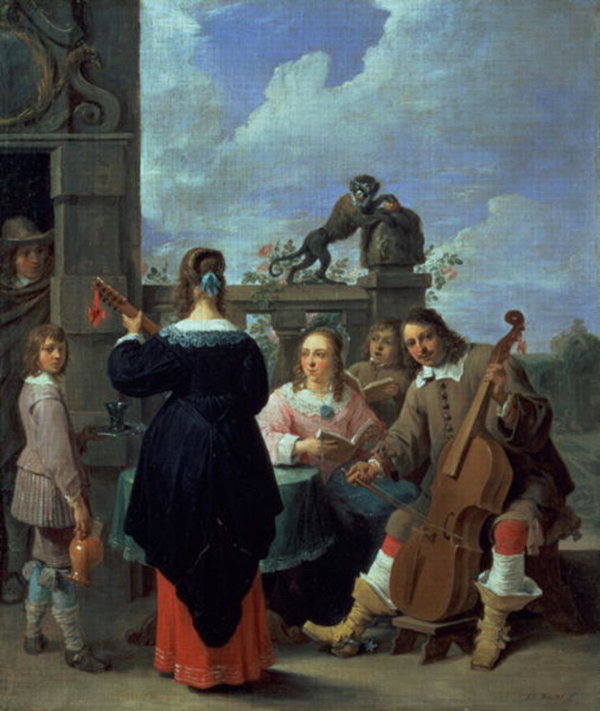 Detail of The Artist and his Family in Concert by David the Younger Teniers