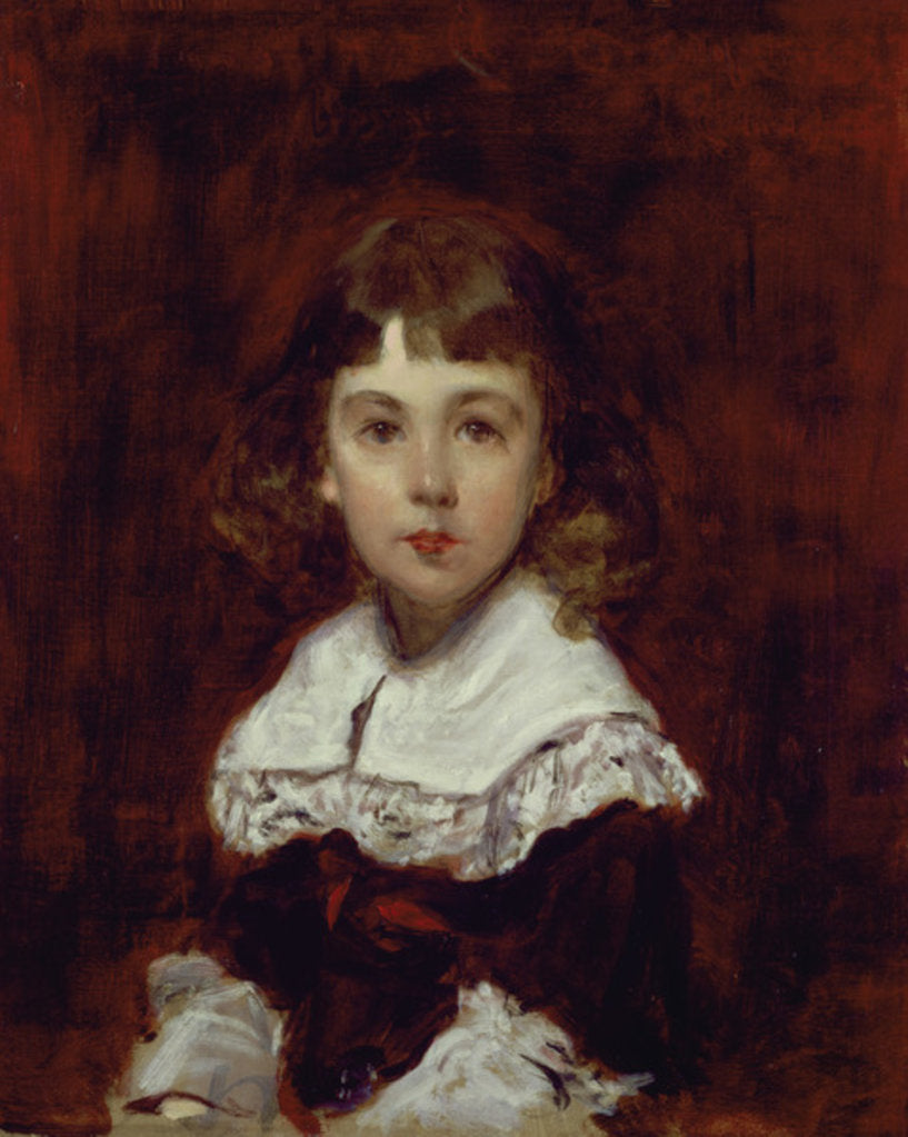 Detail of Portrait of Georges Claretie, son of the composer Jules Claretie by Charles Emile Auguste Carolus-Duran