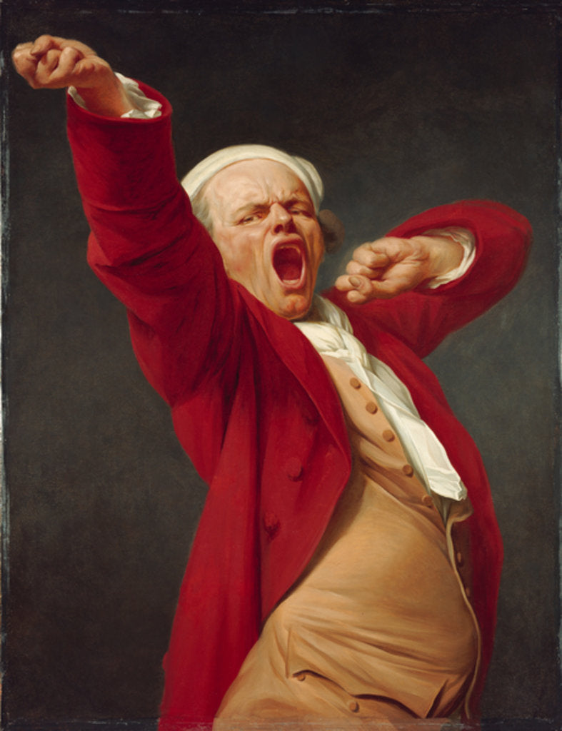 Detail of Self-Portrait, Yawning, 1783 by Joseph Ducreux