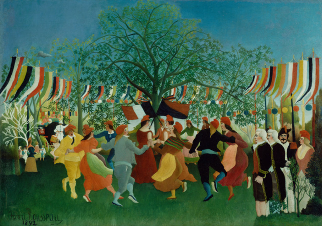 Detail of A Centennial of Independence, 1892 by Henri J.F. Rousseau