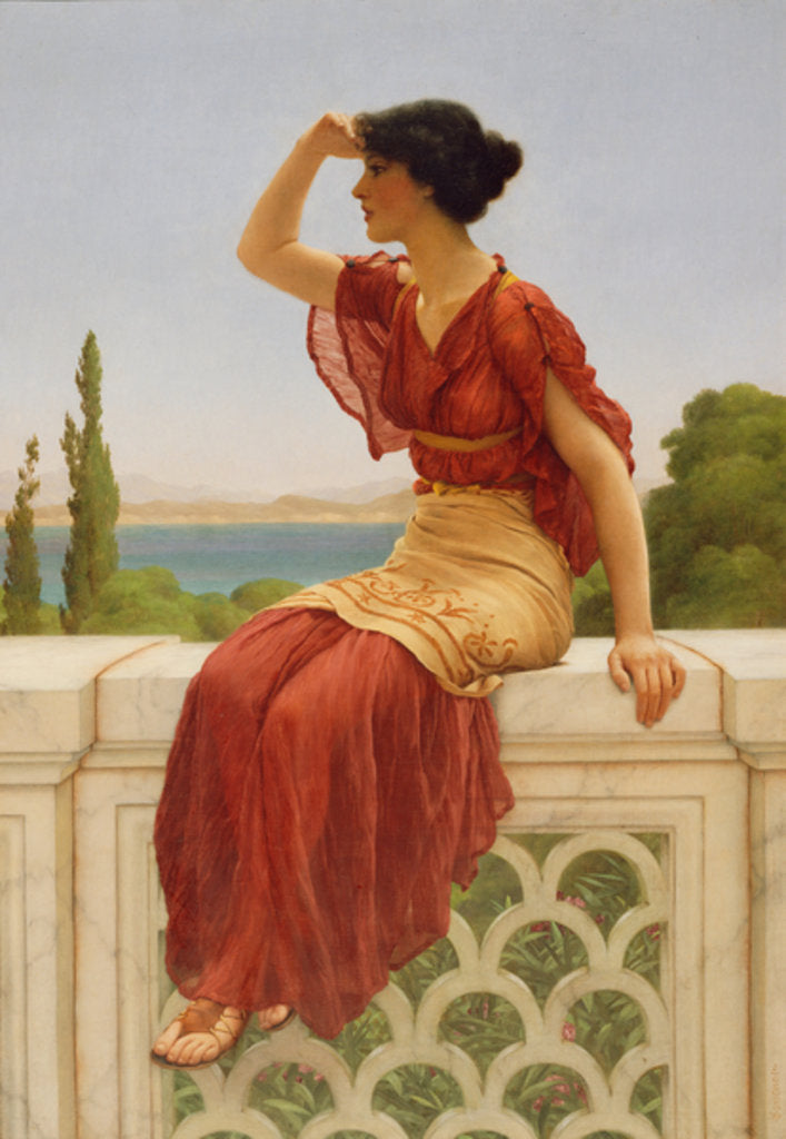 Detail of The Signal, 1899 by John William Godward