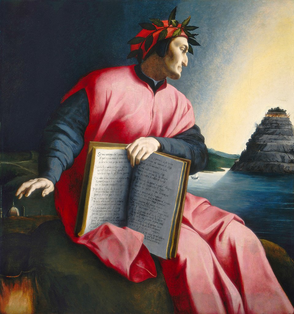 Detail of Allegorical Portrait of Dante, late 16th century by Florentine School