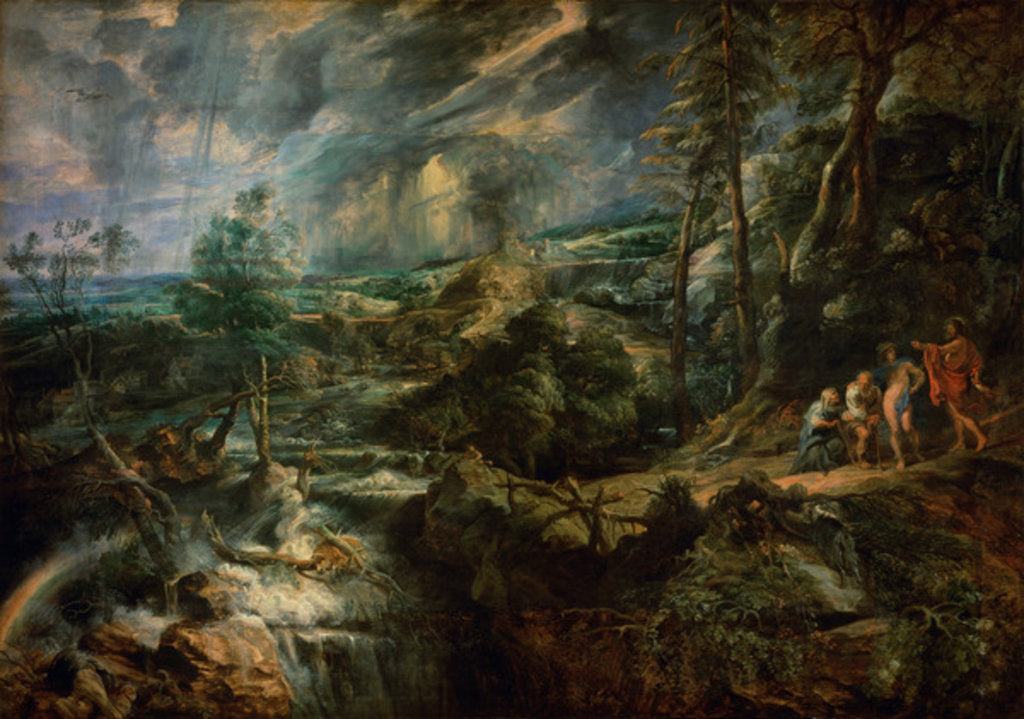 Detail of Landscape with Philemon and Baucis c.1625 by Peter Paul Rubens