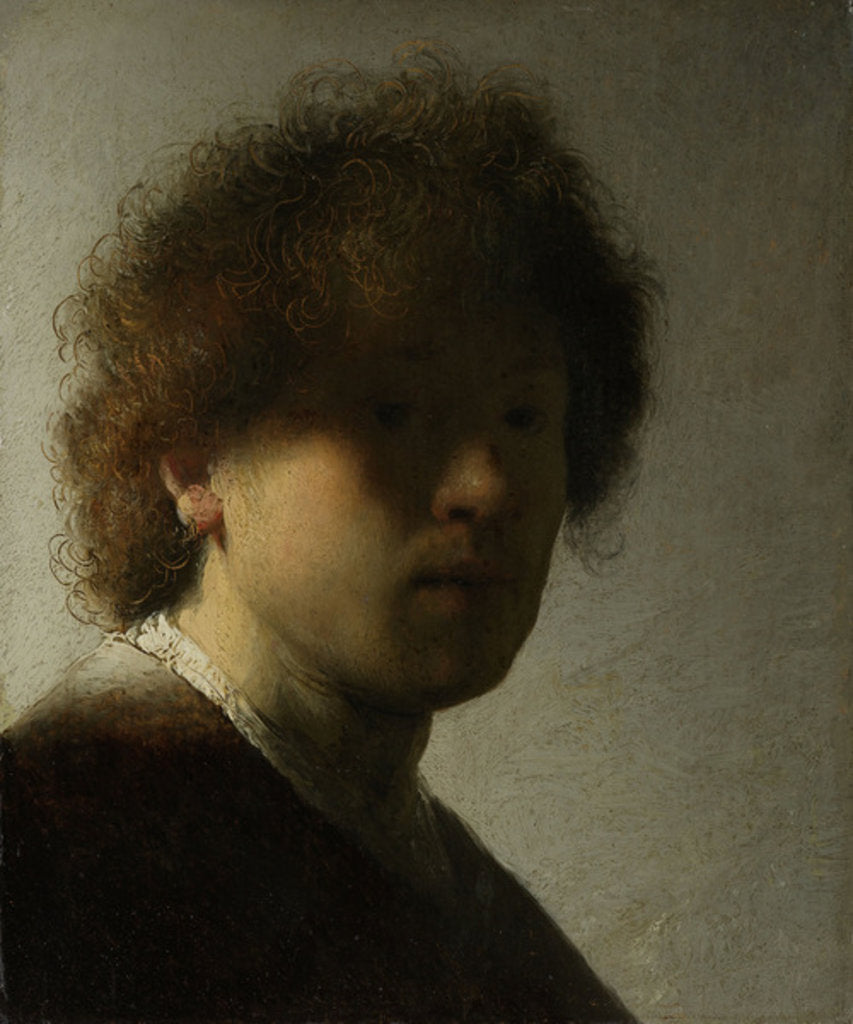 Detail of Self Portrait as a Young Man, c.1628 by Rembrandt Harmensz. van Rijn