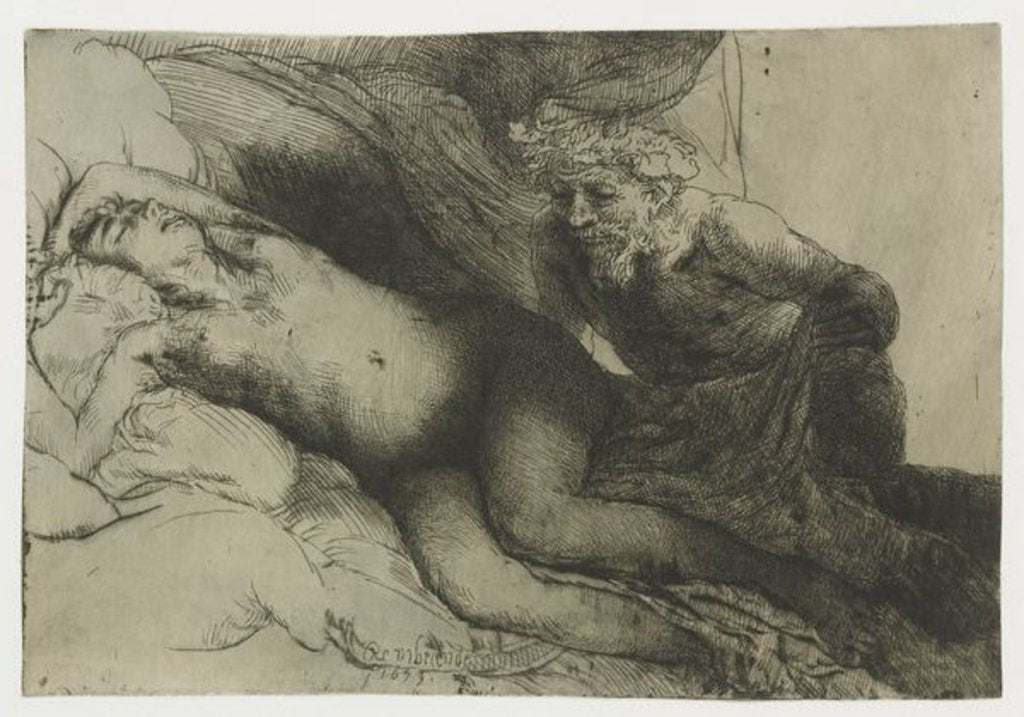 Detail of Jupiter and Antiope, c.1659 by Rembrandt Harmensz. van Rijn