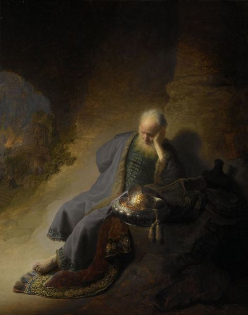 Detail of Jeremiah lamenting over the Destruction of Jerusalem, 1630 by Rembrandt Harmensz. van Rijn