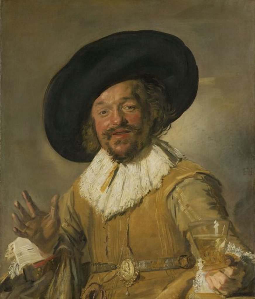 Detail of The Merry Drinker, 1628-30 by Frans Hals
