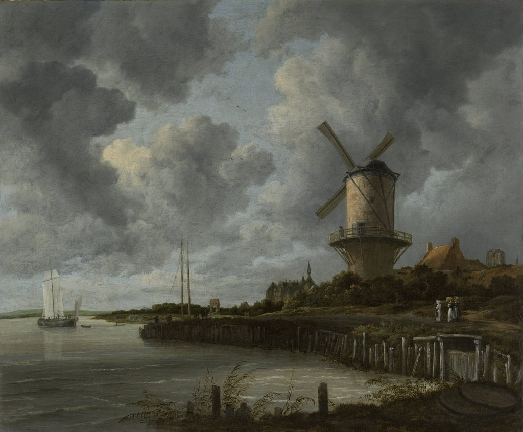 Detail of The Windmill at Wijk Duurstede, c.1668-70 by Jacob Isaaksz. or Isaacksz. van Ruisdael
