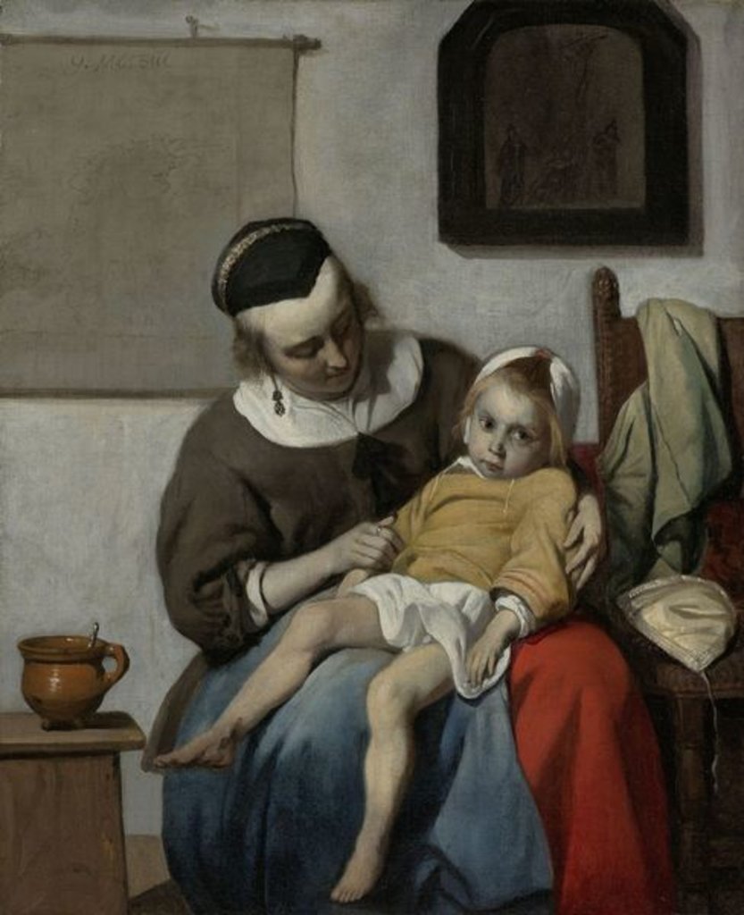 Detail of The Sick Child, c.1664-6 by Gabriel Metsu