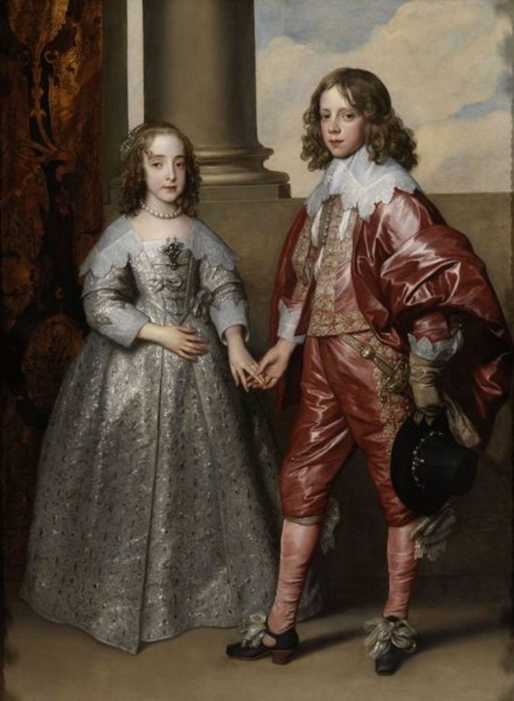 Detail of William II, Prince of Orange, and his Bride, Mary Stuart, 1641 by Anthony van Dyck