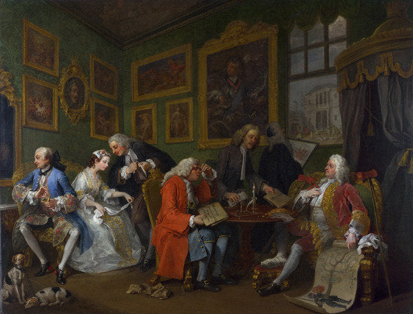 Detail of Marriage a la Mode: I - The Marriage Settlement, c.1743 by William Hogarth