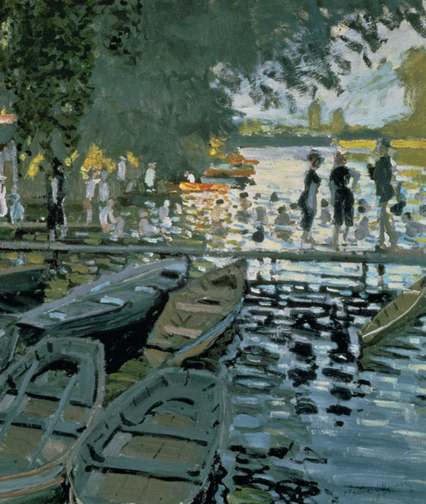 Detail of Bathers at La Grenouillere, 1869 by Claude Monet
