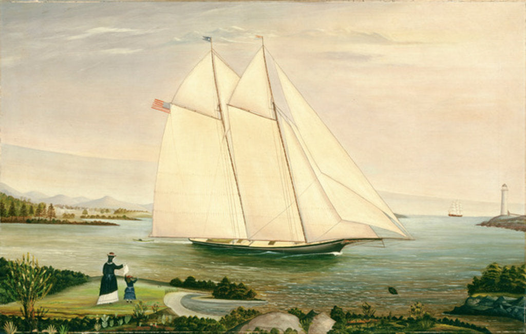Detail of Schooner by American School