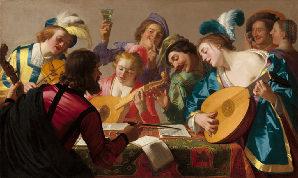 Detail of The Concert, 1623 by Gerrit van Honthorst