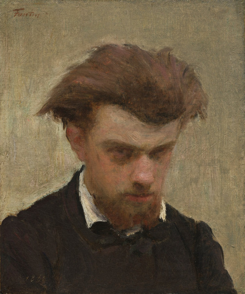 Detail of Self-Portrait, 1861 by Ignace Henri Jean Fantin-Latour