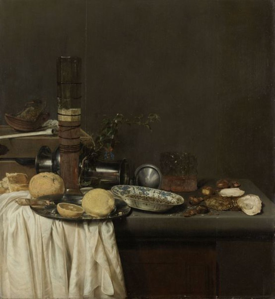 Detail of Still Life with a Tall Beer Glass, 1647 by Jan Jansz. van de Velde