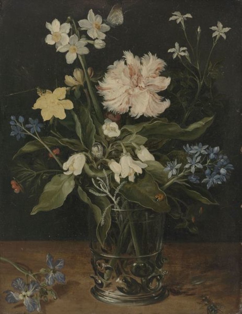 Detail of Still Life with Flowers in a Glass, 1630 by Jan the Elder Brueghel
