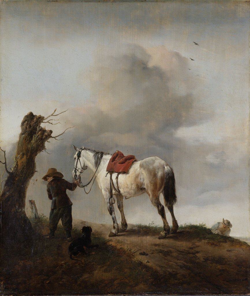 Detail of The Grey Horse, c.1646 by Philips Wouwermans or Wouwerman