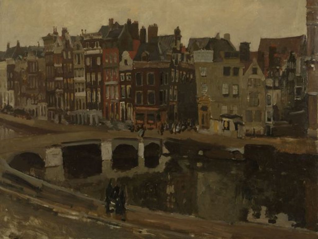 Detail of The Rokin in Amsterdam, 1897 by Georg-Hendrik Breitner