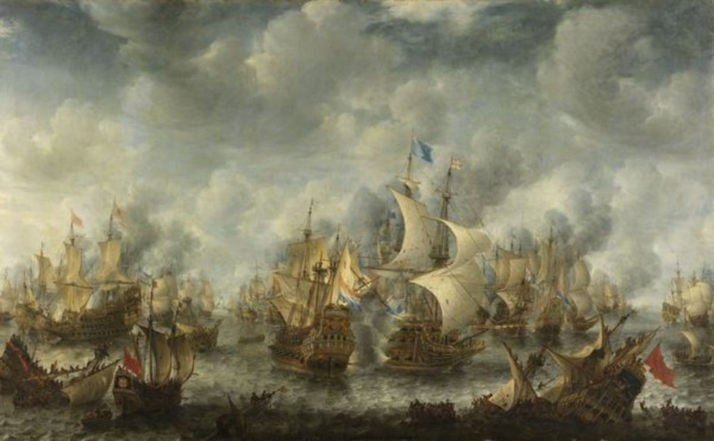Detail of The Battle of Terheide, 1653-66 by Jan Beerstraten