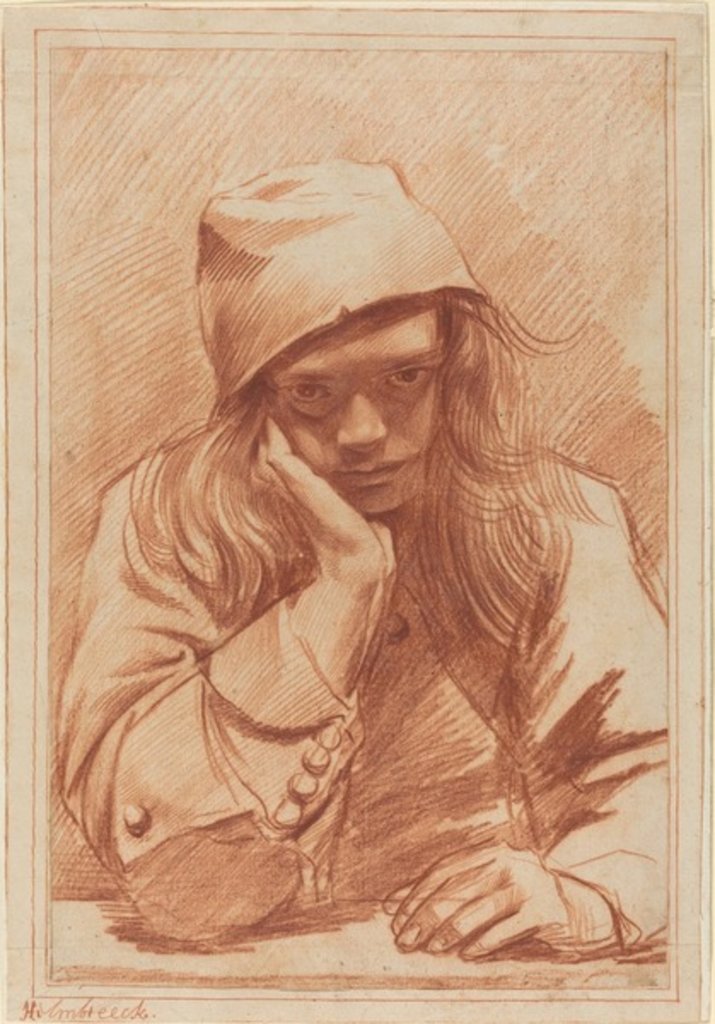 Detail of Self-Portrait, c.1633-96 by Dirk-Theodor Helmbrecker