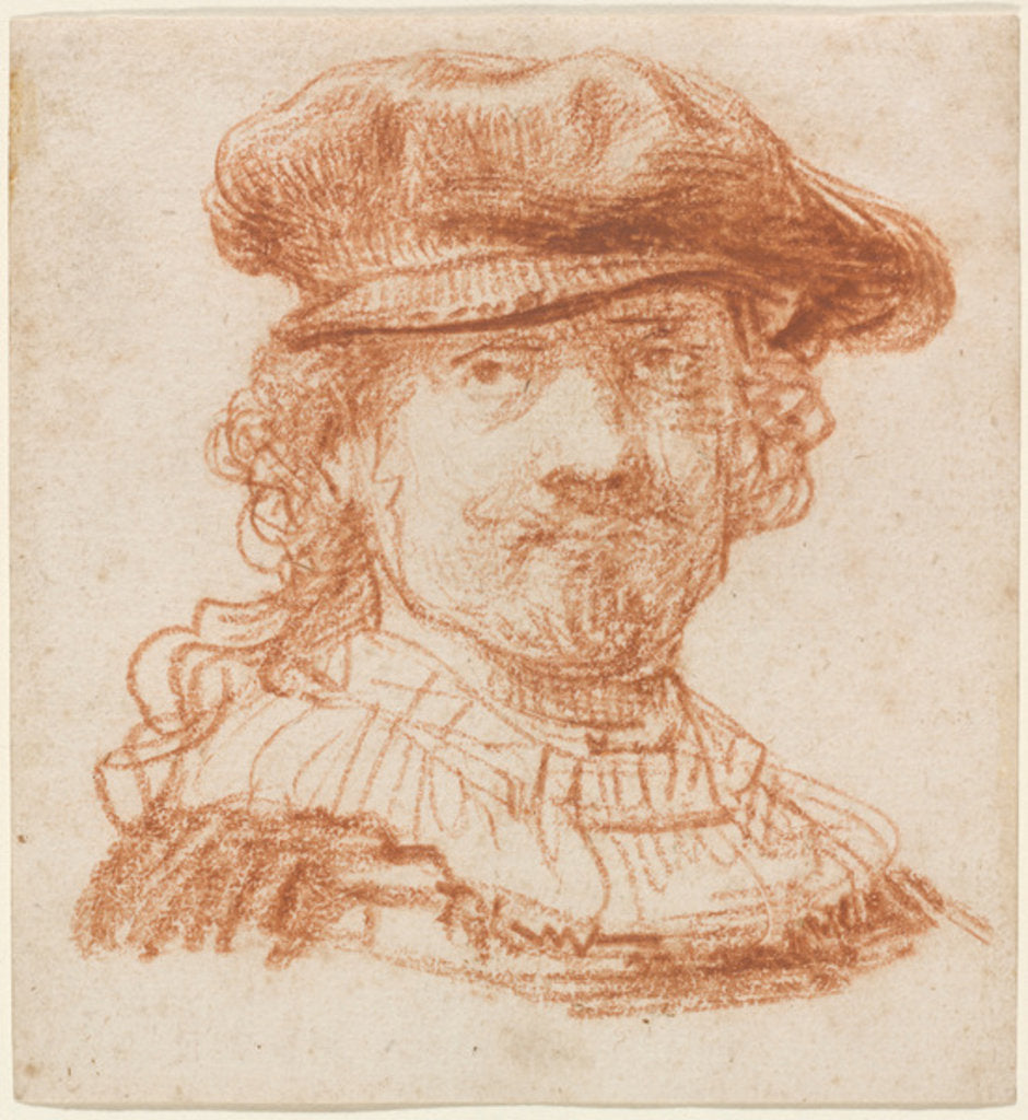 Detail of Self-Portrait, c.1637 by Rembrandt Harmensz. van Rijn