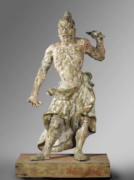 Detail of Temple Guardian, c.1300-1400 by Japanese School