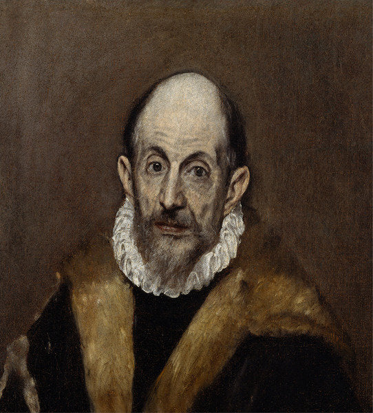 Detail of Portrait of an Old Man, c.1590–1600 by El Greco