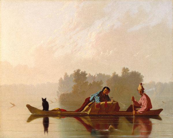 Detail of Fur Traders Descending the Missouri, 1845 by George Caleb Bingham