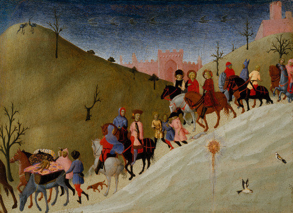 Detail of The Journey of the Magi, c.1433-5 by Sassetta