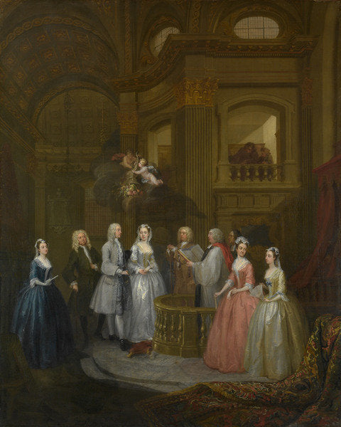 Detail of The Wedding of Stephen Beckingham and Mary Cox, 1729 by William Hogarth