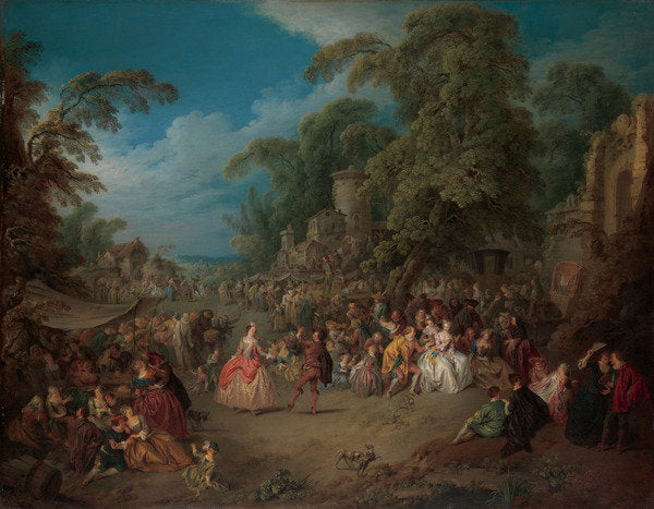 Detail of The fair at Bezons, c.1733 by Jean-Baptiste Joseph Pater