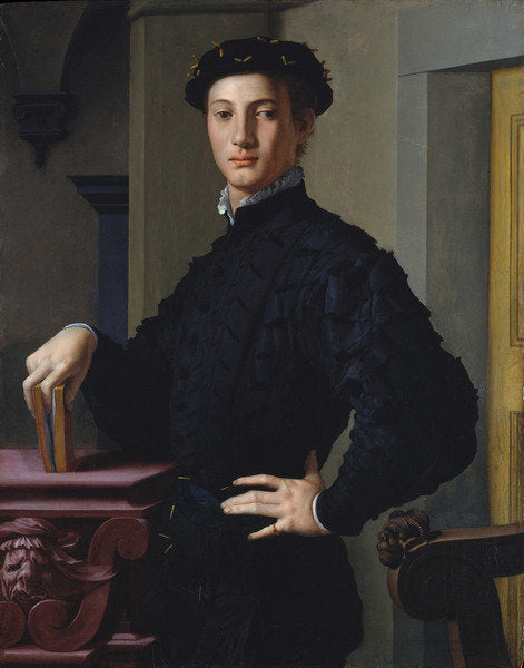 Detail of Portrait of a Young Man, c.1530 by Agnolo di Cosimo Bronzino