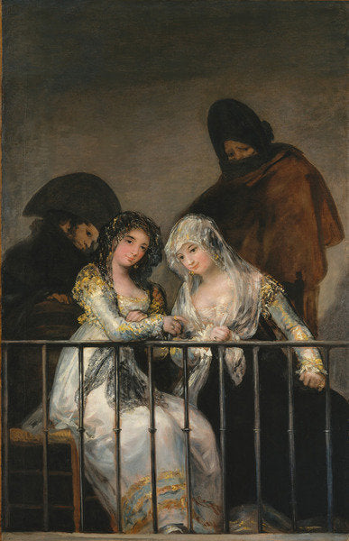Detail of Majas on a balcony, c.1800-10 by Francisco Jose de Goya y Lucientes