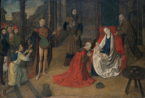 Detail of Adoration of Magi, 1465 by Joos van Wassenove