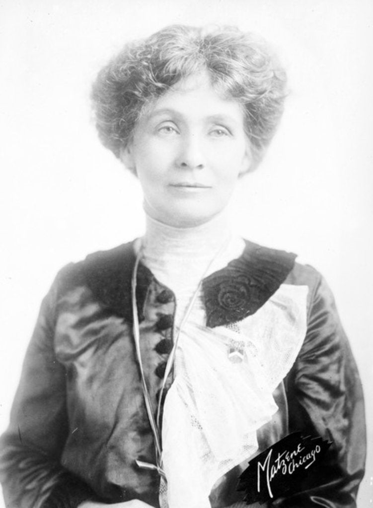 Detail of Mrs. Emmeline Pankhurst, 1912 by Anonymous