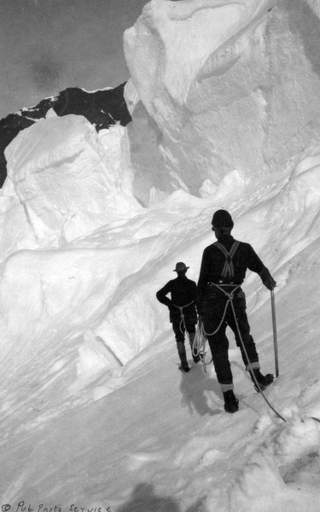 Detail of Climbing Mt. McKinley, c.1900-23 by Anonymous