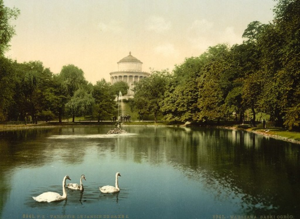 Detail of The Saxe Garden, Warsaw, Russia, c.1890-c.1900 by Anonymous