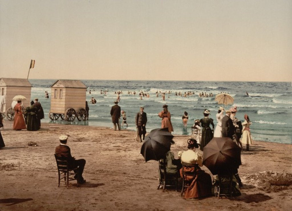 Detail of The beach, Blankenberghe in Belgium, c.1890-c.1900 by Anonymous