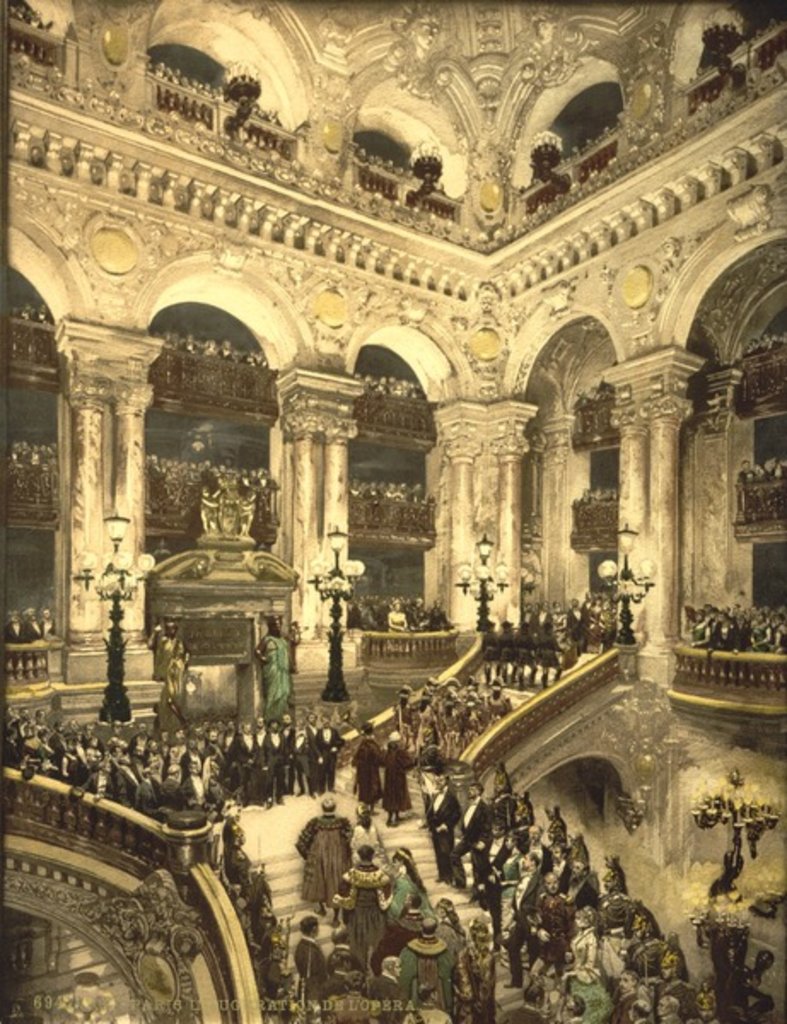 Detail of The inauguration of the opera. The Opera House, Paris, France, c.1890-c.1900 by Anonymous