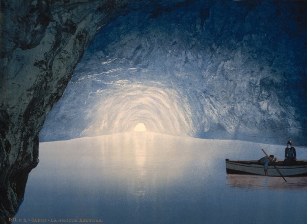 Detail of Blue grotto, Capri Island, Italy, c.1890-c.1900 by Anonymous