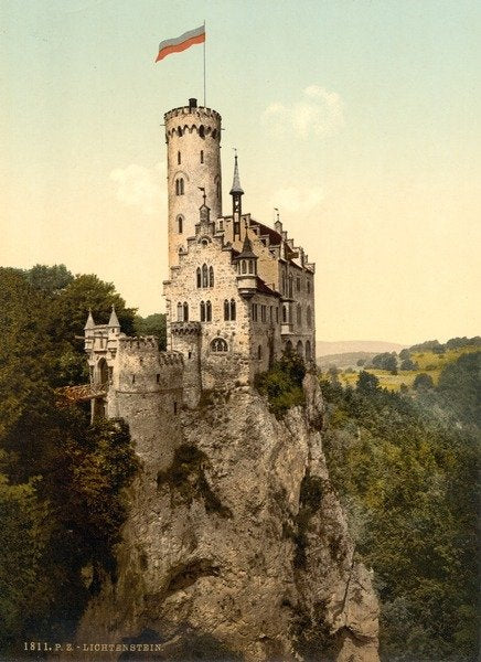 Detail of Lichtenstein Castle, Wurtemburg, Germany, c.1890-c.1900 by Anonymous