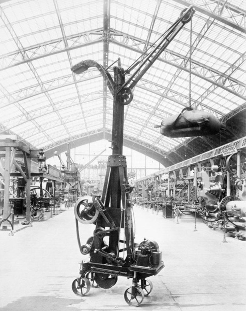 Detail of Hoisting machine displayed in Gallery of Machines, Paris Exposition, 1889 by Anonymous