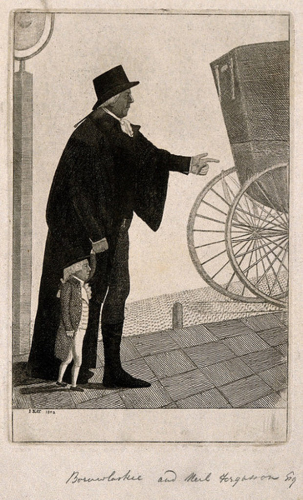 Detail of Jozef Boruwlaski, a dwarf, and Neil Fergusson, 1802 by John Kay