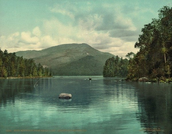 Detail of Blue Mountain from Eagle Lake, Adirondack Mountains, c.1902 by Unknown photographer