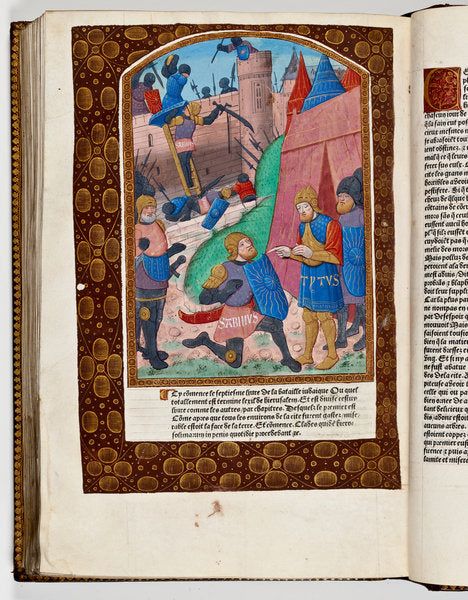 Detail of Sabinus, a Syrian auxiliary, offers to scale the wall of Jerusalem and is presented to Titus, 70 AD by French School