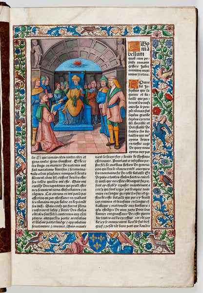 Detail of Josephus presents his book to the Emperor Vespasian, 1st century AD by French School